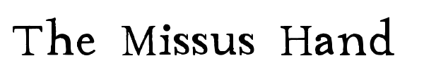 The Missus Hand font preview